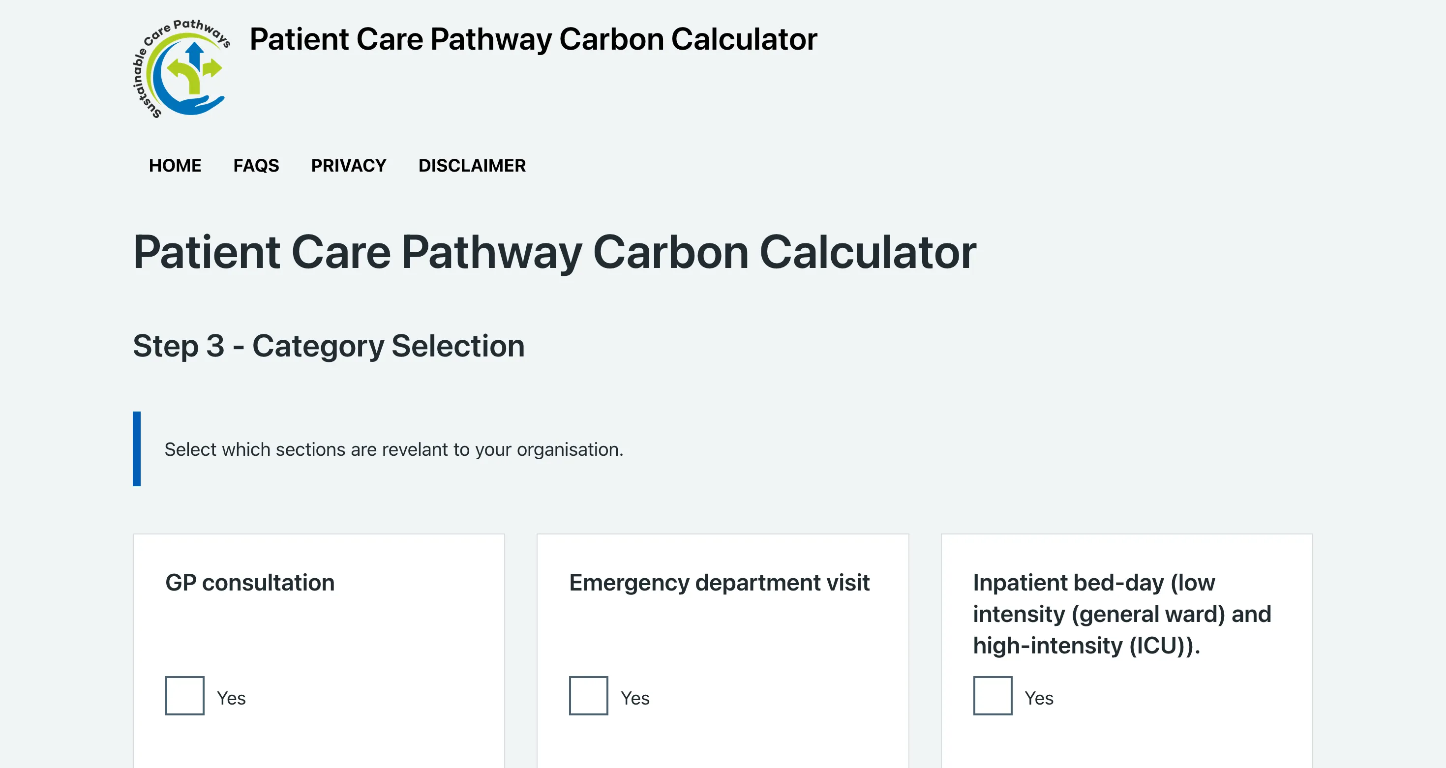 Care Pathway Calculator
